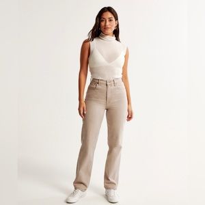 Abercrombie Curve Love Ultra High Rise 90s Straight Jeans